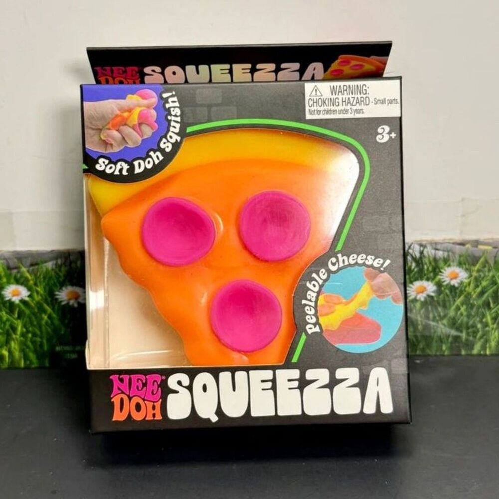 NeeDoh Squeezza Pizza Slice Nee Doh Pizza Squeeza Yellow Crust Authentic NEW